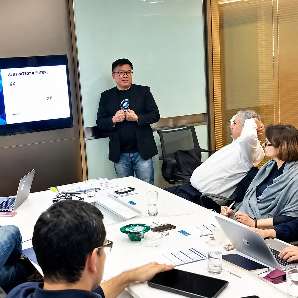 Briefing in a meeting room